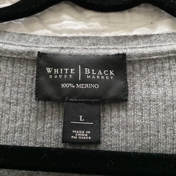 WHBM Women’s L gray cardigan sweater - Picture 2 of 4